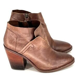 KDB Bootie Womens 7.5 Brown Leather Kelsi Dagger Brooklyn Bootie Zip